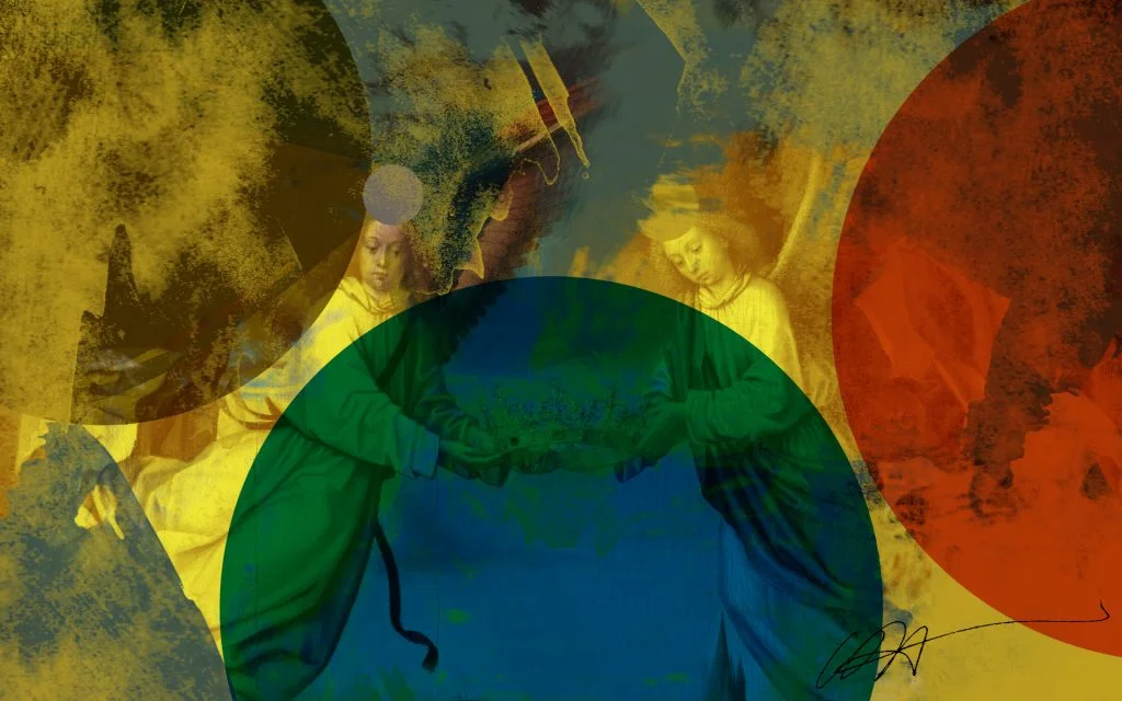 Two Angels with Crown